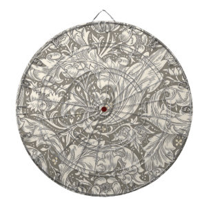 William Morris ungkarlsblomma antika damast Darttavla
