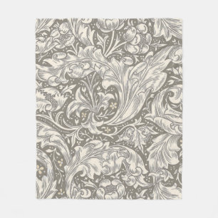 William Morris ungkarlsblomma antika damast Fleecefilt