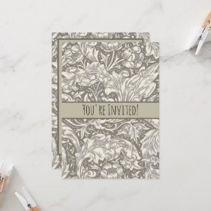 William Morris ungkarlsblomma antika damast Inbjudningar