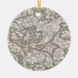 William Morris ungkarlsblomma antika damast Julgransprydnad Keramik