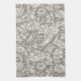 William Morris ungkarlsblomma antika damast Kökshandduk