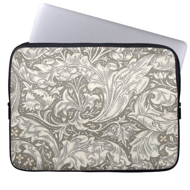 William Morris ungkarlsblomma antika damast Laptop Fodral (Framsidan)