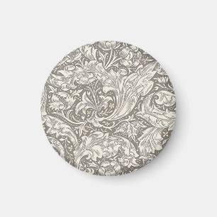William Morris ungkarlsblomma antika damast Magnet