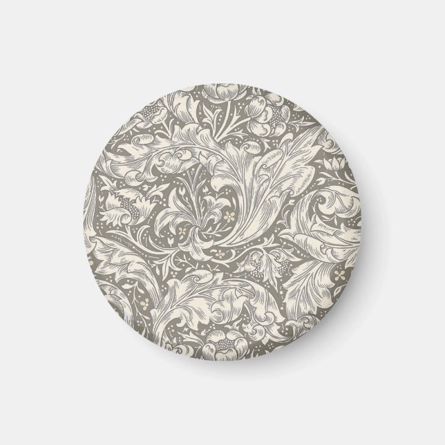 William Morris ungkarlsblomma antika damast Magnet (Framsidan)