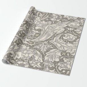 William Morris ungkarlsblomma antika damast Presentpapper