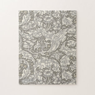 William Morris ungkarlsblomma antika damast Pussel