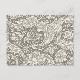 William Morris ungkarlsblomma antika damast Vykort