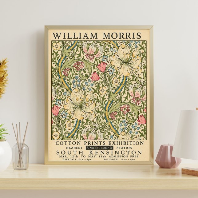 William Morris utställning affisch | Vintage Botan (Skapare uppladdad)