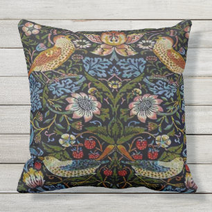 William Morris vackert mönster, art nouveau, vin Kudde