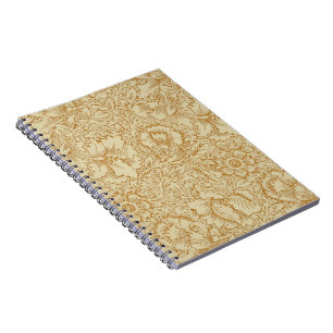 William Morris Vallmo Blommig Tapet Anteckningsbok