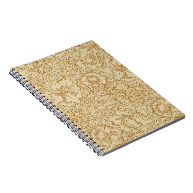 William Morris Vallmo Blommig Tapet Anteckningsbok (Högra Sidan)