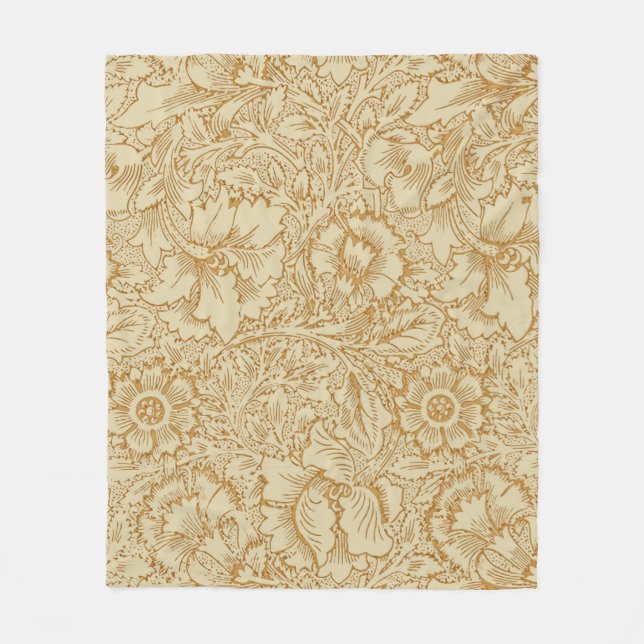 William Morris Vallmo Blommig Tapet Fleecefilt (Framsidan)