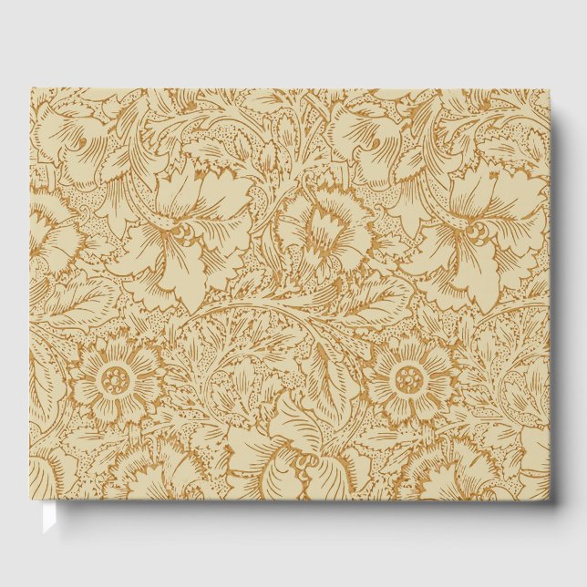 William Morris Vallmo Blommig Tapet Gästböcker (Framsida)