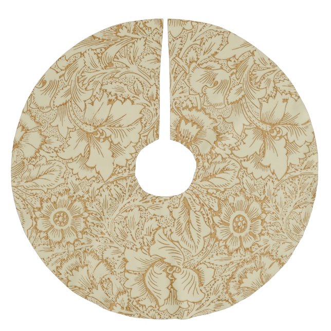 William Morris Vallmo Blommig Tapet Julgransmatta Borstad Polyester (Framsidan)