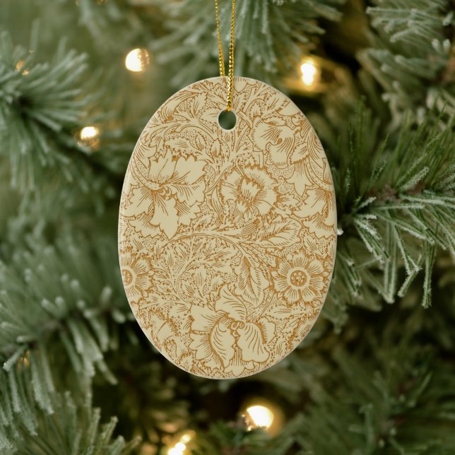William Morris Vallmo Blommig Tapet Julgransprydnad Keramik (Träd)