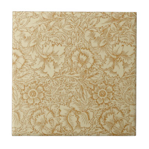 William Morris Vallmo Blommig Tapet Kakelplatta
