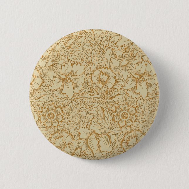 William Morris Vallmo Blommig Tapet Knapp (Framsida)