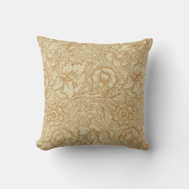 William Morris Vallmo Blommig Tapet Kudde (Framsida)
