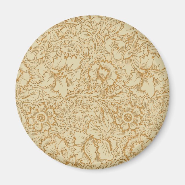 William Morris Vallmo Blommig Tapet Magnet (Framsidan)