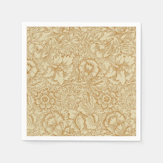 William Morris Vallmo Blommig Tapet Pappersservett (Framsidan)