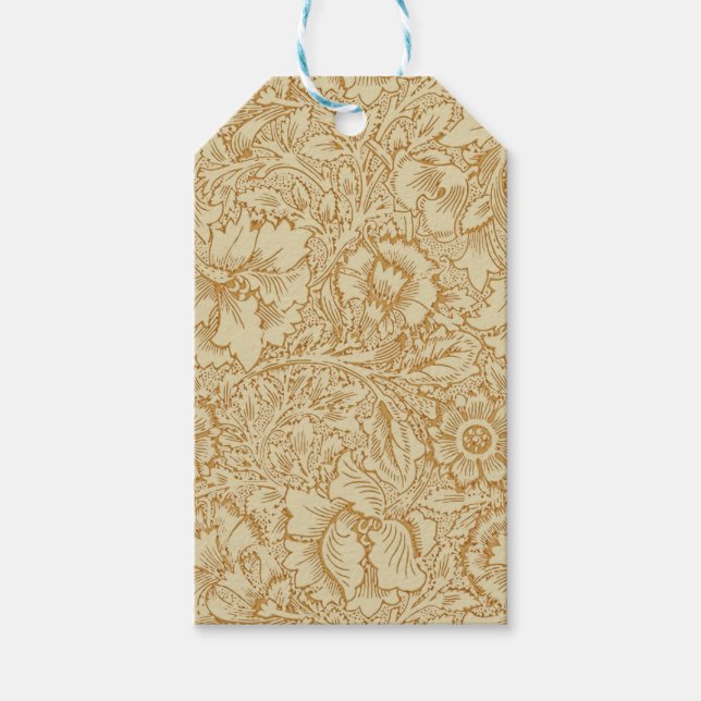 William Morris Vallmo Blommig Tapet Presentetikett (Framsidan)