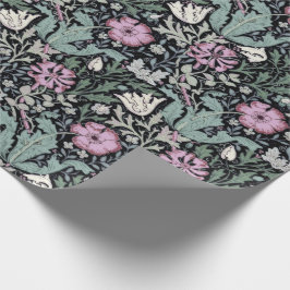 William Morris Vallmo Botanisk Viktoriansk Tapet Presentpapper