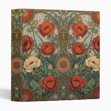 William Morris Vallmo Floral Art Nouveau Mönster