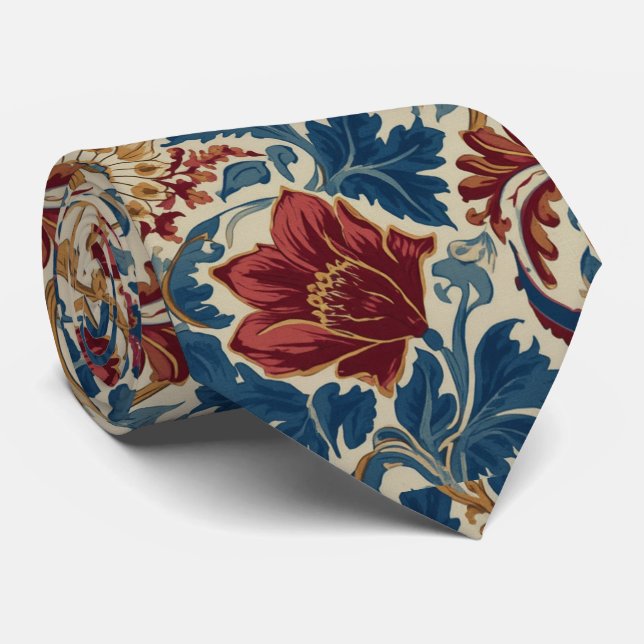 William Morris Vallmo Floral Art Nouveau Mönster  Slips (Rullad)