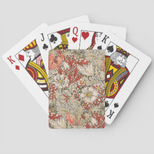 William Morris Vår Compton Flower Vintage Red Casinokort