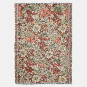 William Morris Vår Compton Flower Vintage Red Filt