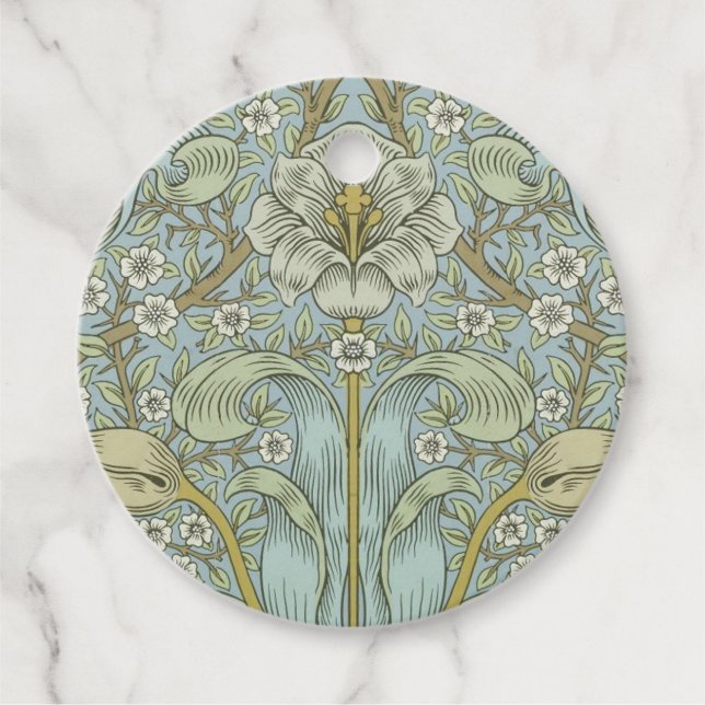 William Morris Vår Thicket: Antique Blommigt Gåvor Etiketter (Framsida)