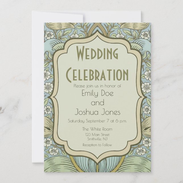 William Morris Vår Thicket: Antique Blommigt Inbjudningar (Framsida)