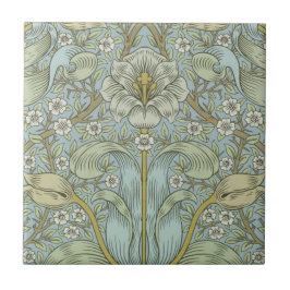 William Morris Vår Thicket: Antique Blommigt Kakelplatta