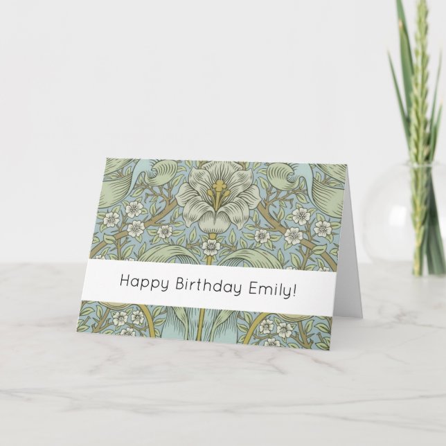 William Morris Vår Thicket: Antique Blommigt Kort (Framsida)