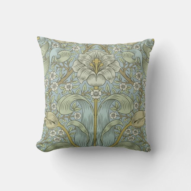 William Morris Vår Thicket: Antique Blommigt Kudde (Framsida)