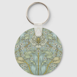 William Morris Vår Thicket: Antique Blommigt Nyckelring