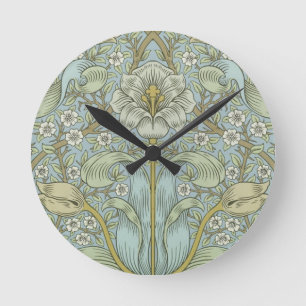 William Morris Vår Thicket: Antique Blommigt Rund Klocka