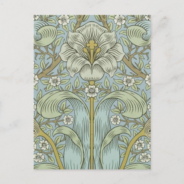 William Morris Vår Thicket: Antique Blommigt Vykort (Framsida)