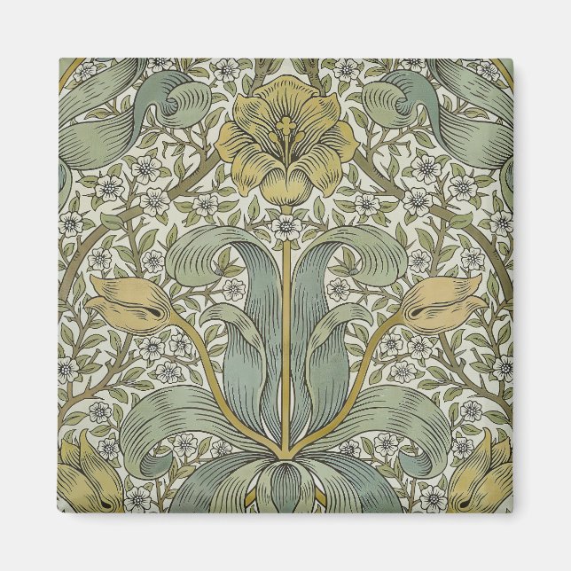 William Morris Vår Thicket Classic Mönster Magnet (Framsidan)
