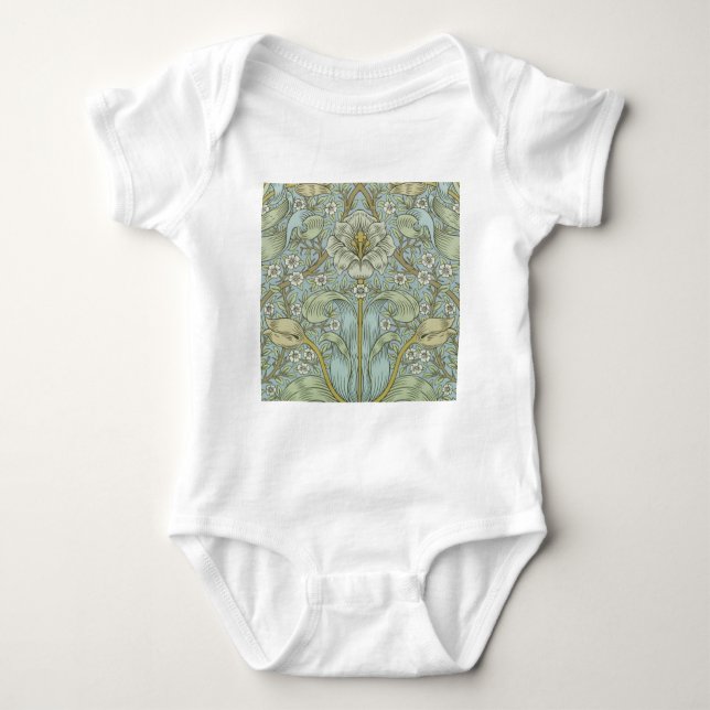 William Morris Vårbuskage: Antik blomsterprydnad Tee Shirt (Framsida)