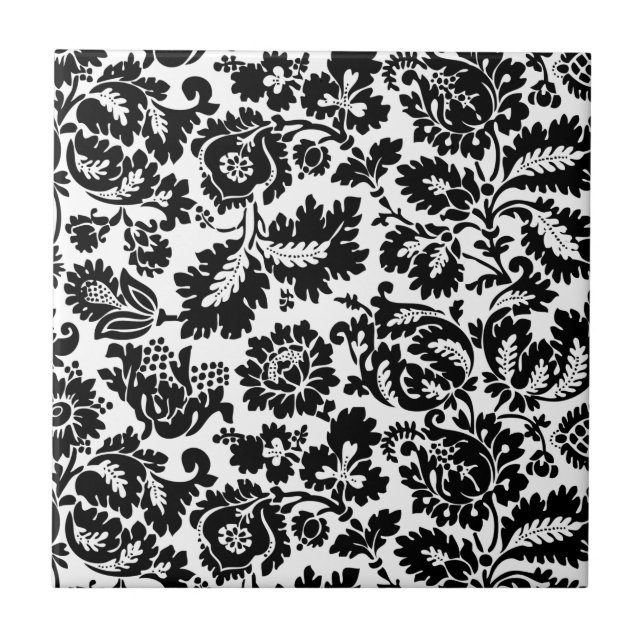 William Morris Venetian Damask Brocade Kakelplatta (Framsidan)