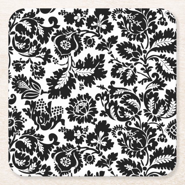 William Morris Venetian Damask Brocade Underlägg Papper Kvadrat (Framsidan)