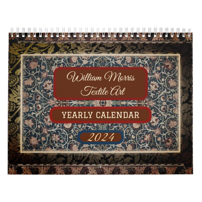 William Morris Victorian Art Blommigt Kalender (Omslag)