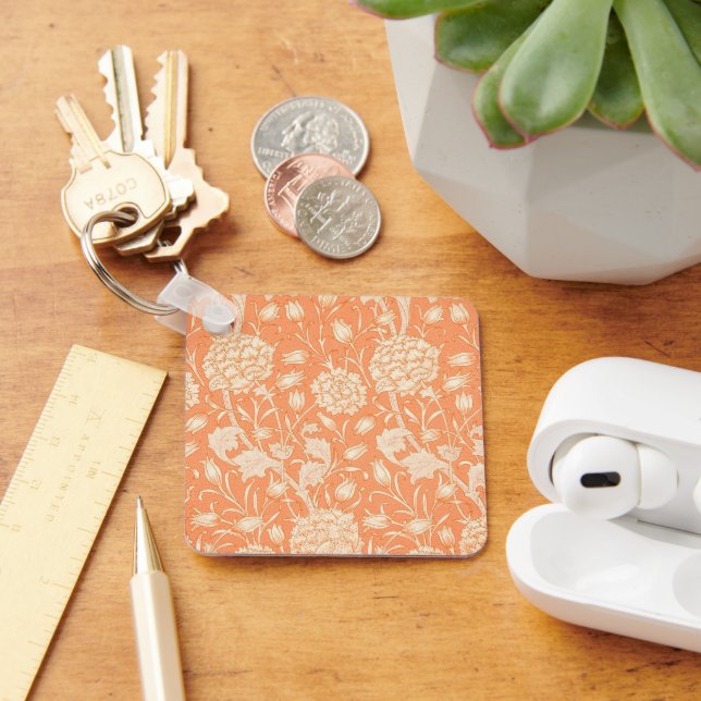 William Morris Vild Tulip berömd mönster Nyckelring (Skrivbord)