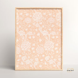 William Morris Vild Tulip Blommigt Design Art Skri Poster