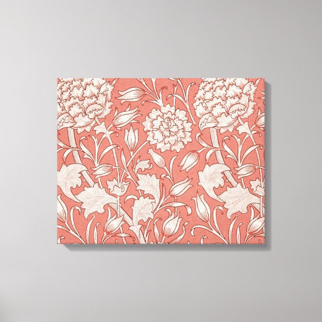 William Morris Vild Tulip Classic Victorian Design Canvastryck (Framsida)