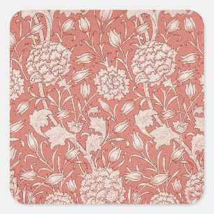 William Morris Vild Tulip Classic Victorian Design Fyrkantigt Klistermärke