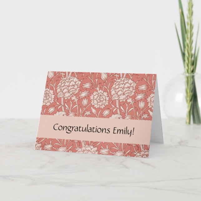 William Morris Vild Tulip Classic Victorian Design Kort (Framsida)