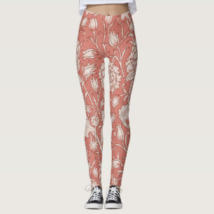 William Morris Vild Tulip Classic Victorian Design Leggings