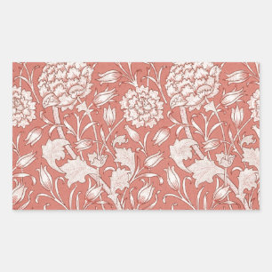 William Morris Vild Tulip Classic Victorian Design Rektangulärt Klistermärke